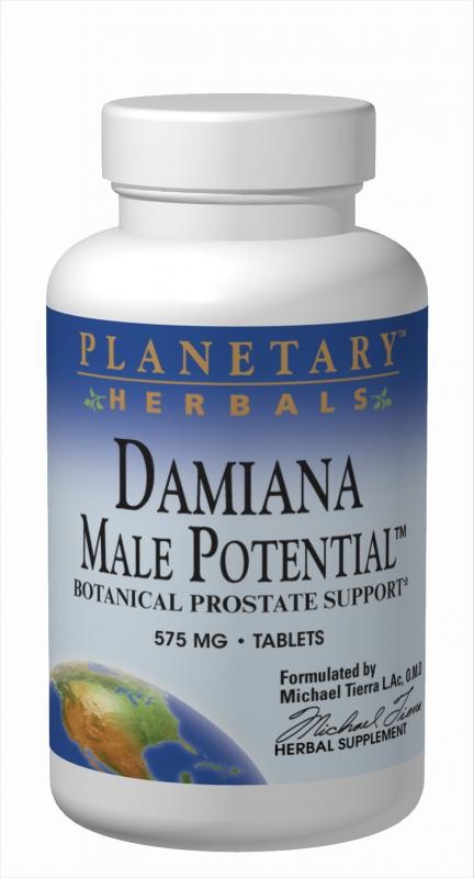 Planetary Herbals, Damiana Male Potential, 575 mg, 90 Tablets