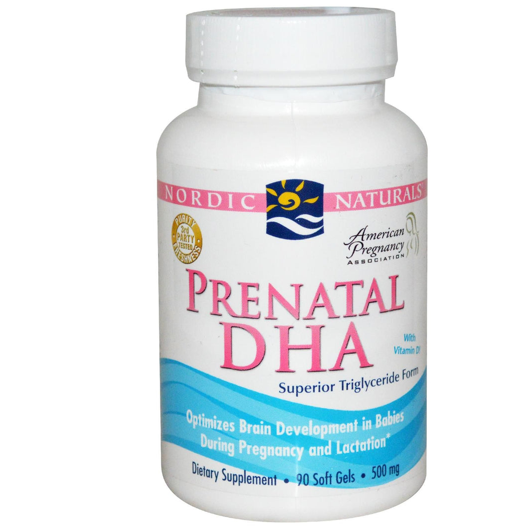 Nordic Naturals Prenatal DHA 500mg 90 Soft Gels - Dietary Supplement
