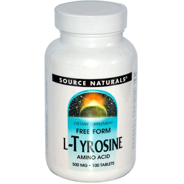 Source Naturals L-Tyrosine 500 mg 100 Tablets - Dietary Supplement