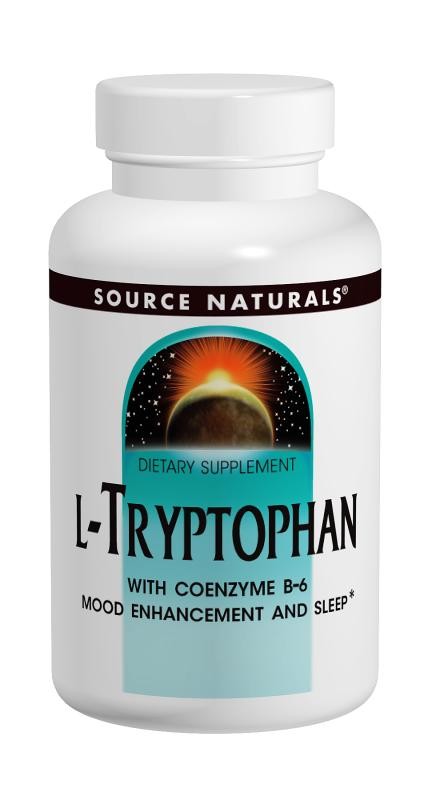 Source Naturals L-Tryptophan with Coenzyme B-6 500mg 60 Tablets