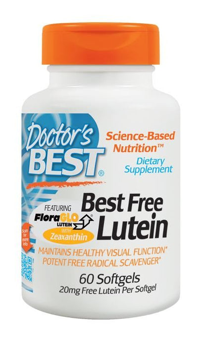 Doctor's Best, Best Free Lutein, 20 mg, 60 Softgels