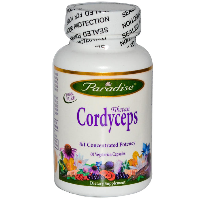 Paradise Herbs, Tibetan Cordyceps, 60 Veggie Capsules