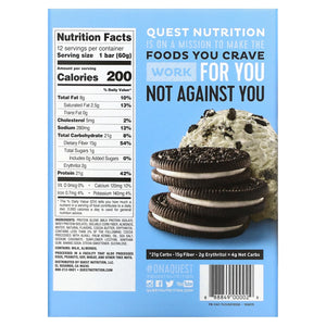 Quest Nutrition Protein Bar Cookies & Cream 12 Bars 60g Each