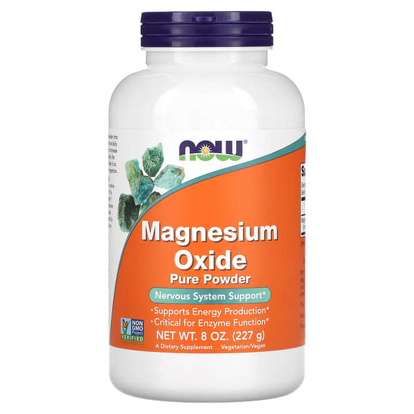 Now Foods Magnesium Oxide Powder 227gm - Dietary Supplement
