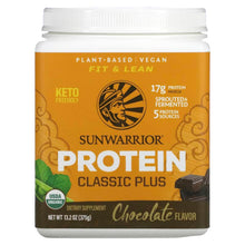 Load image into Gallery viewer, Sunwarrior, Classic Plus Protein, Plant Based, Chocolate, 13.2 oz (375 g)