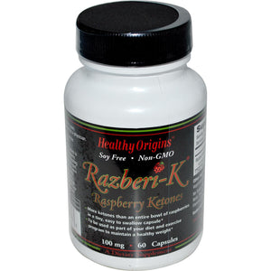Healthy Origins, Razberi-K, Raspberry Ketones, 100 mg, 60 Capsules