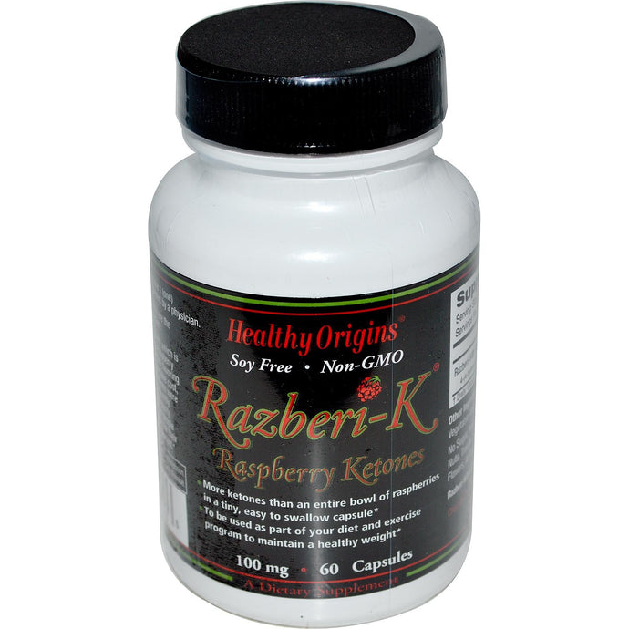 Healthy Origins, Razberi-K, Raspberry Ketones, 100 mg, 60 Capsules