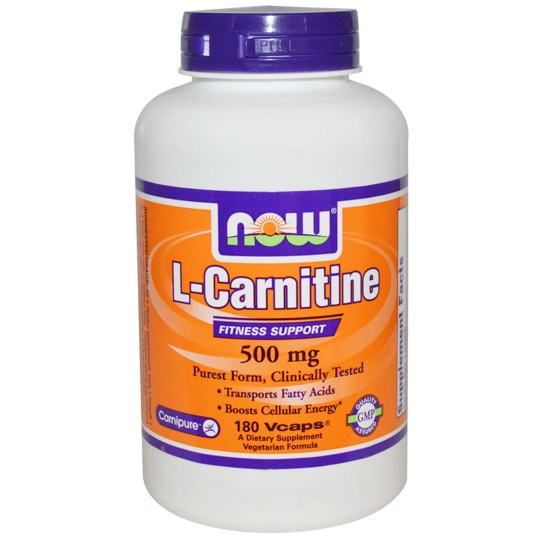 Now Foods, L-Carnitine, 500 mg, 180 VCaps