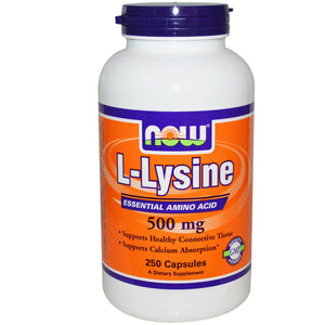 Now Foods, L-Lysine, 500 mg, 250 Capsules