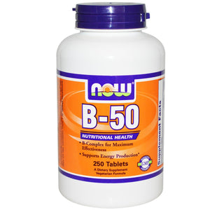 Now Foods, B-50, 250 Tablets