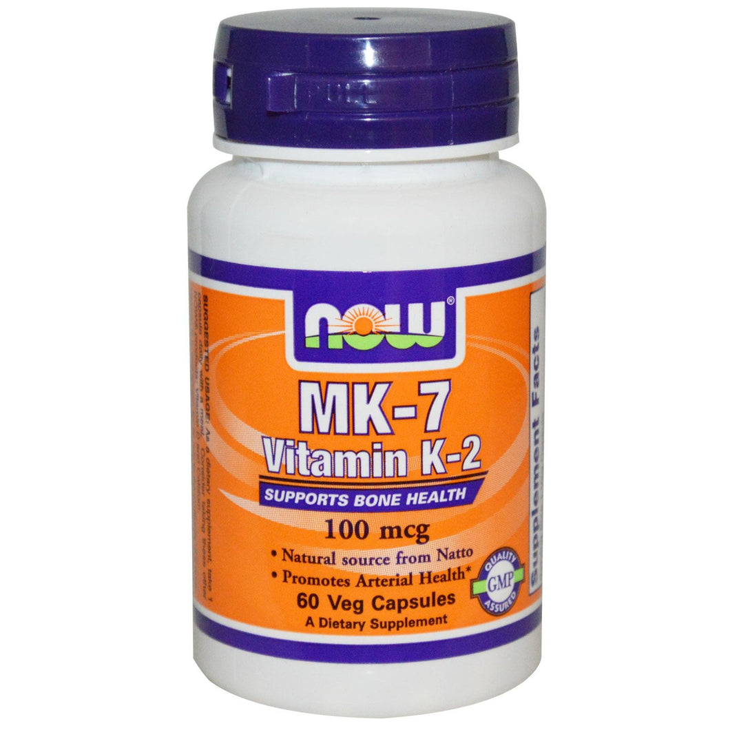 Now Foods MK-7 Vitamin K-2 100 mcg 60 Veggie Capsules