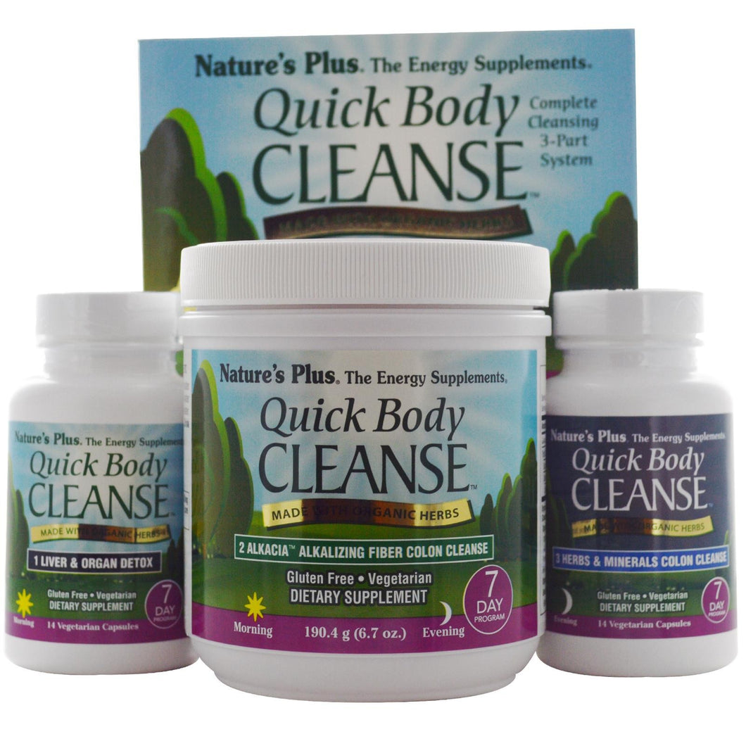 Nature's Plus Quick Body Cleanse 7 Day Program 3 Part Program
