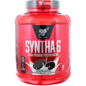 BSN Syntha-6 Protein Powder Drink Mix Cookies and Cream 5.0 lbs (2.27kg)