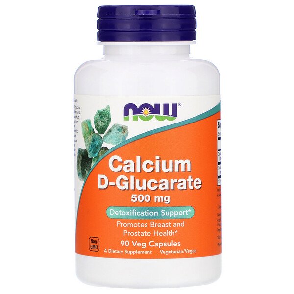 Now Foods Calcium D-Glucarate 500mg 90 Veg Capsules