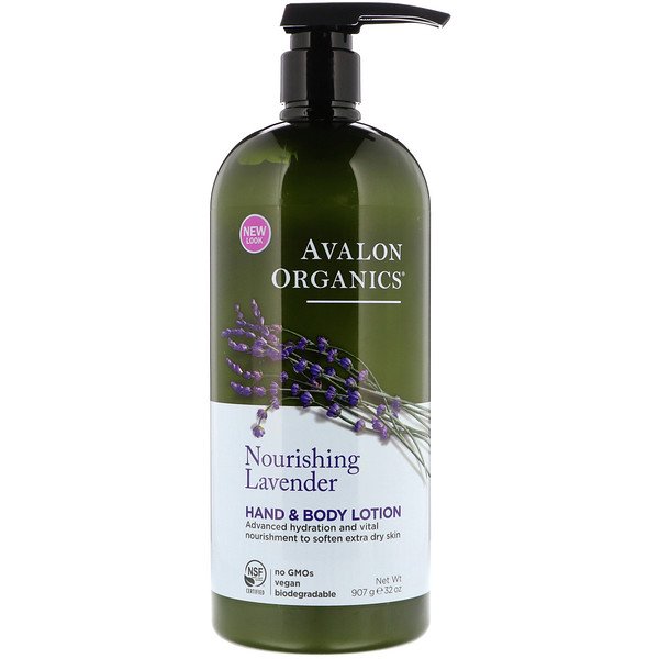 Avalon Organics Hand & Body Lotion Nourishing Lavender 32 oz (907g)