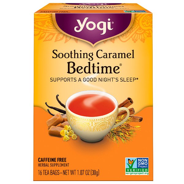 Yogi Tea Soothing Caramel Bedtime Caffeine Free 16 Tea Bags 1.07 oz (30g)