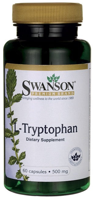 Swanson Premium L-Tryptophan 500 mg 60 Capsules - Dietary Supplement