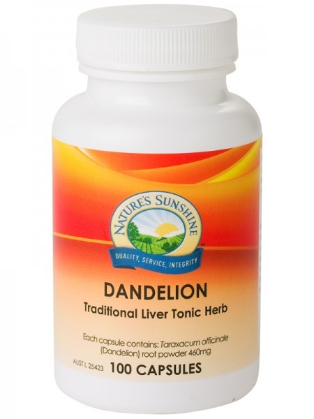 Nature's Sunshine Dandelion 460 mg 100 Capsules - Herbal Supplement