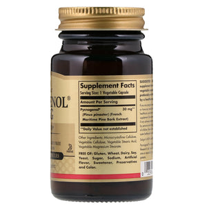 Solgar Pycnogenol® -- 100 mg - 30 Vegetable Capsules