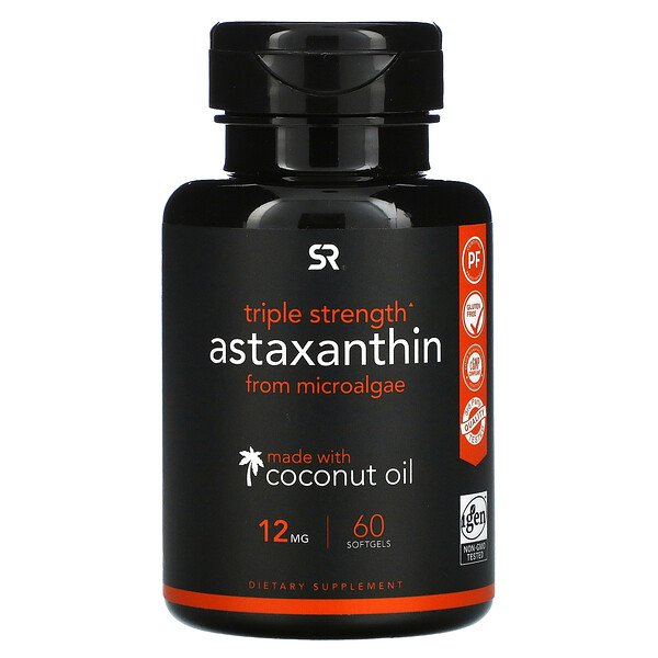 Sports Research Astaxanthin Triple Strength 12mg 60 Softgels