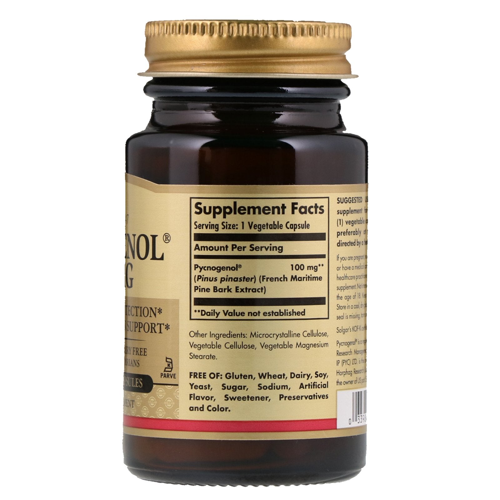 Solgar Pycnogenol 100mg 30 Vegetable Capsules