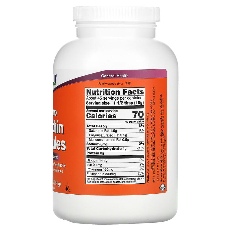Now Foods, Lecithin Granules, Non-GMO, 454 g