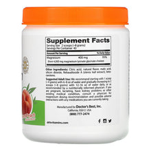 Load image into Gallery viewer, Doctor&#39;s Best, High Absorption Magnesium Powder, Sweet Peach, 12.3 oz (347 g)