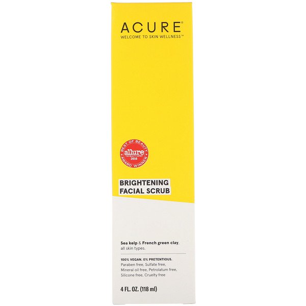 Acure, Brightening Facial Scrub, 4 fl oz (118 ml)