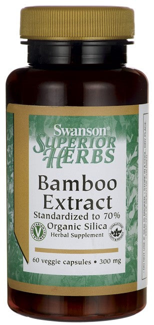 Swanson Superior Herbs, Bamboo Extract, 300 mg, 60 Vcaps - Supplement