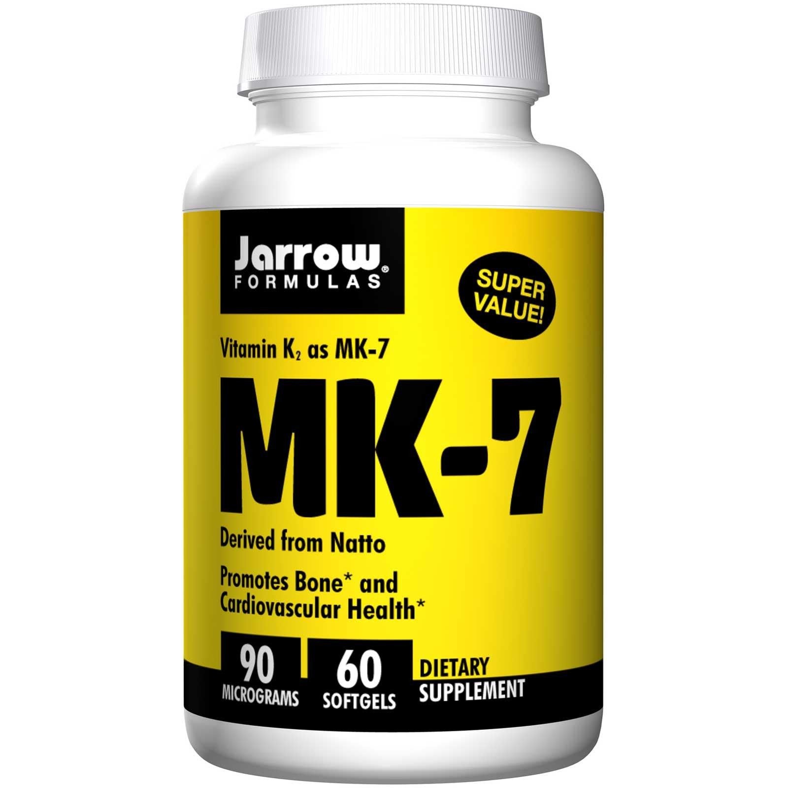 Jarrow Formulas MK-7 Vitamin K2 as MK-7 90 mcg 60 Softgels