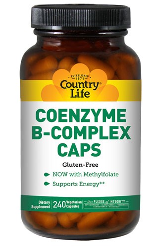 Country Life Gluten Free Coenzyme B-Complex Caps 240 Veggie Capsules