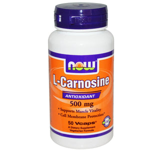 Now Foods, L-Carnosine, 500 mg, 50 Vcaps