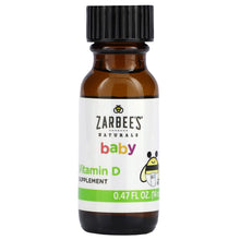 Load image into Gallery viewer, Zarbee&#39;s, Baby, Vitamin D, 0.47 fl oz (14 ml)