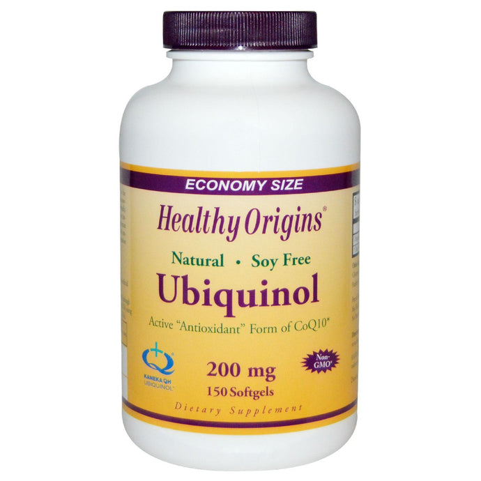 Healthy Origins Ubiquinol (Kaneka QH) Soy Free Non-GMO 200mg 150 Softgels