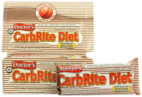 Universal Nutrition, Doctor's CarbRite Diet Bar, Sugar-Free Toasted Coconut, 12 Bars, 56.7 g Each, 2.0 oz