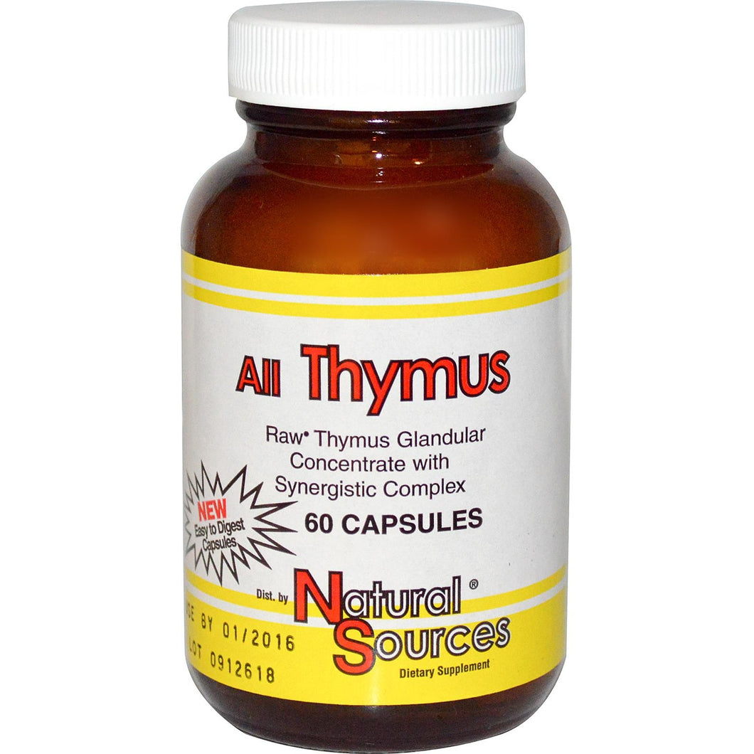 Natural Sources, All Thymus Glandular, 60 Capsules