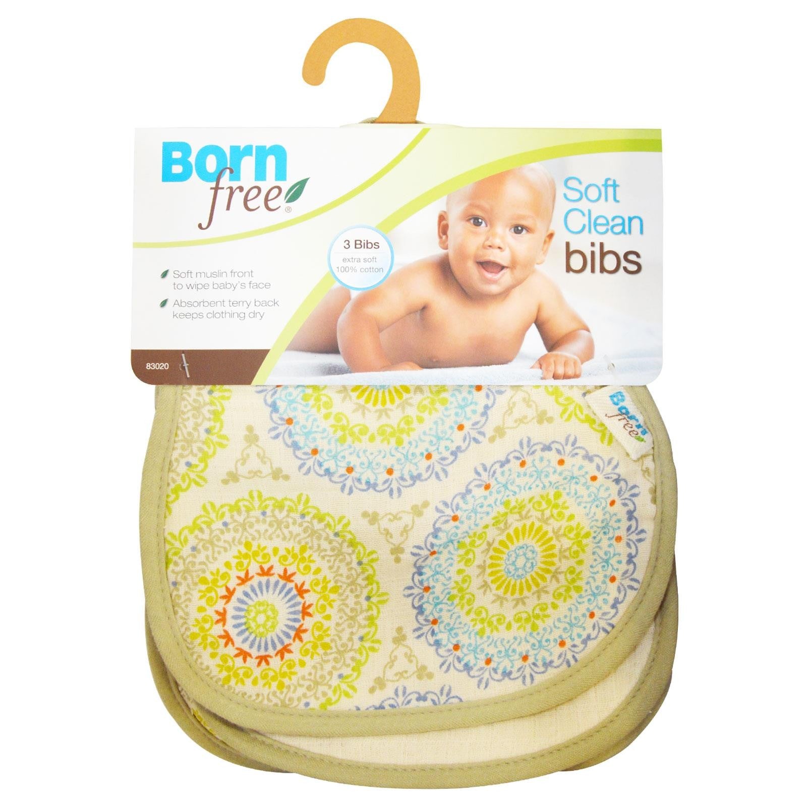 Born Free, Soft Clean Bibs, 3 Bibs