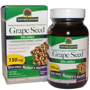 Nature's Answer, Grape Seed Extract, 60 Veggie Capsules