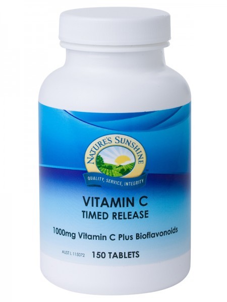 Nature's Sunshine Vitamin C Plus Bioflavonoids Timed Release 1000 mg 150 Tablets