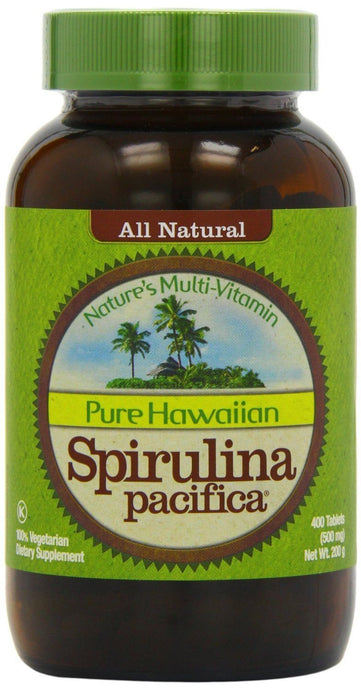 Nutrex Spirulina Pacifica Pure Hawaiian Nature's Multi-Vitamin 500 mg 400 Tablets