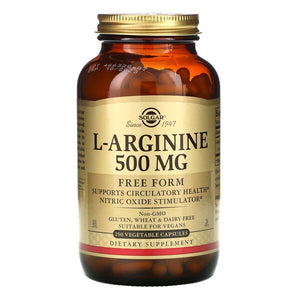 Solgar L-Arginine Free Form 500mg 250 Vegetable Capsules
