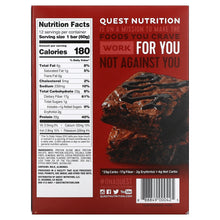 Load image into Gallery viewer, Quest Nutrition Protein Bar Chocolate Brownie 12 Bars 60g Each