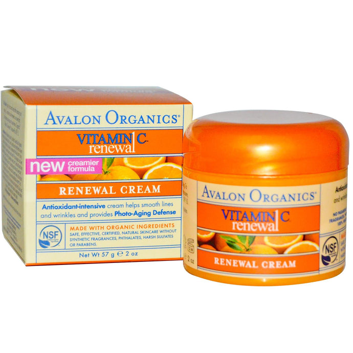 Avalon Organics, Vitamin C, Renewal Creme Riche, 1.7 oz (48 g)