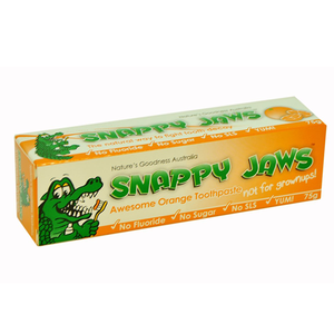 Nature's Goodness, Snappy Jaws Toothpaste, for Kids, Orange, 75 g
