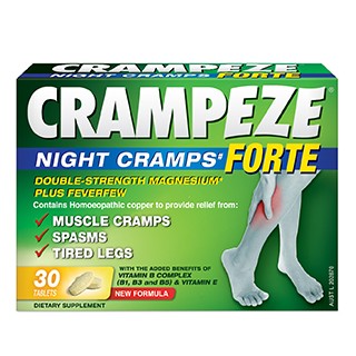 Natralia Health & Wellbeing, Crampeze Forte, Night Cramps, 30 Tablets