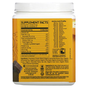 Sunwarrior, Classic Plus Protein, Plant Based, Chocolate, 13.2 oz (375 g)