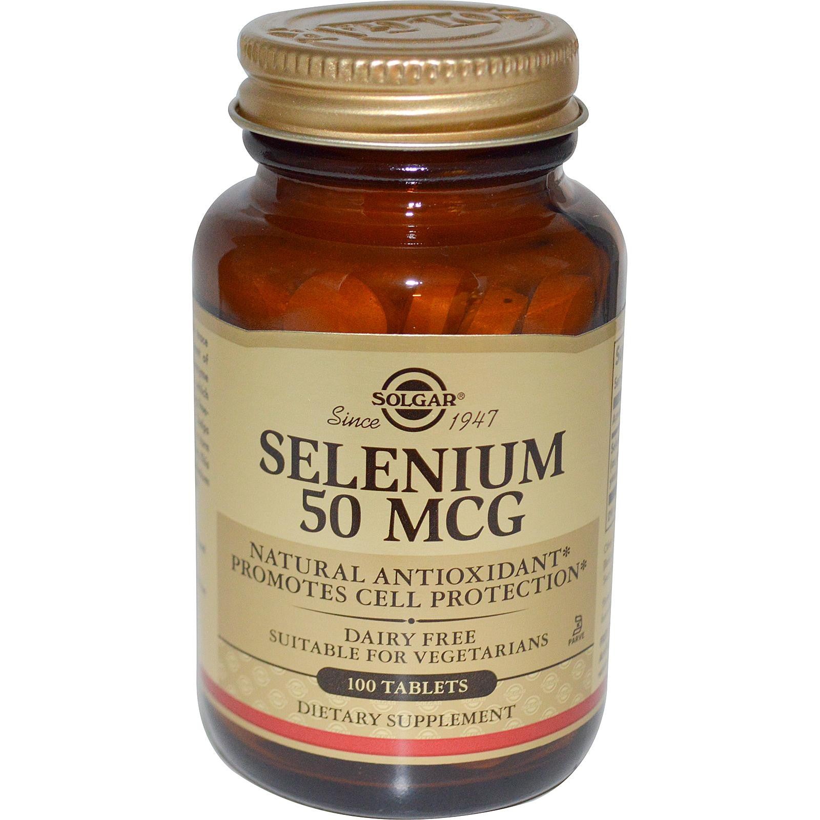 Solgar Selenium 50 mcg 100 Tablets - Dietary Supplement