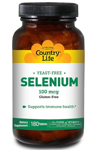 Country Life Gluten Free Selenium 100 mcg 180 Tablets