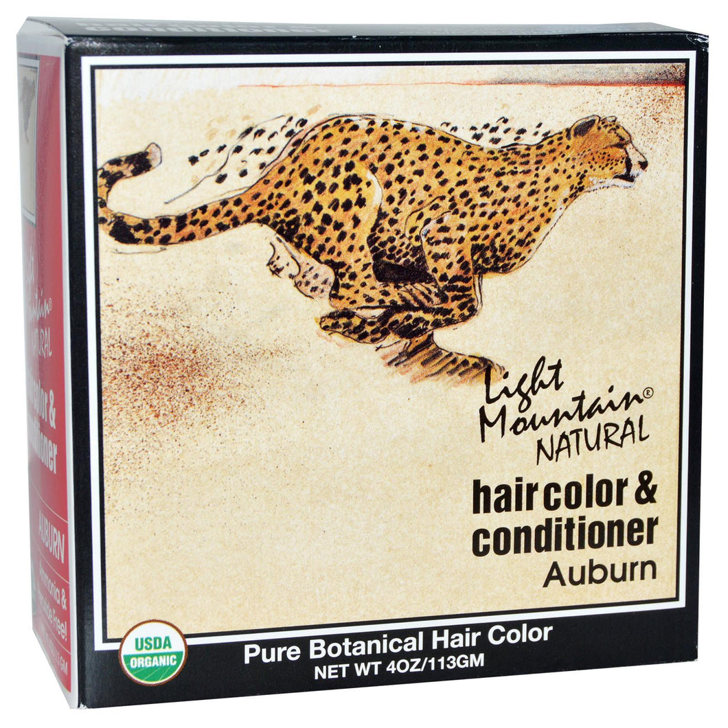 Light Mountain, Organic Hair Color & Conditioner, Auburn, 113 g, 4 Oz