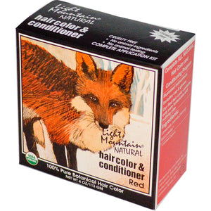 Light Mountain, Organic Hair Color & Conditioner, Red, 113 g, 4 oz